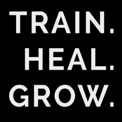 Essential Training Shirt - Train. Heal. Grow. w/ Logo Design